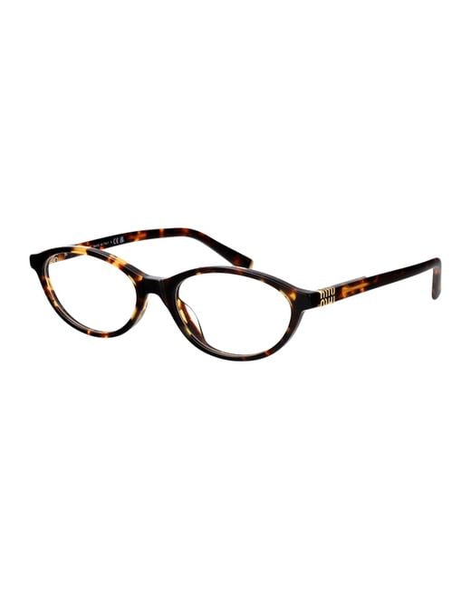 Miu Miu Brown Sunglasses 0Mu 09Xv Acetate Glasses & Frames