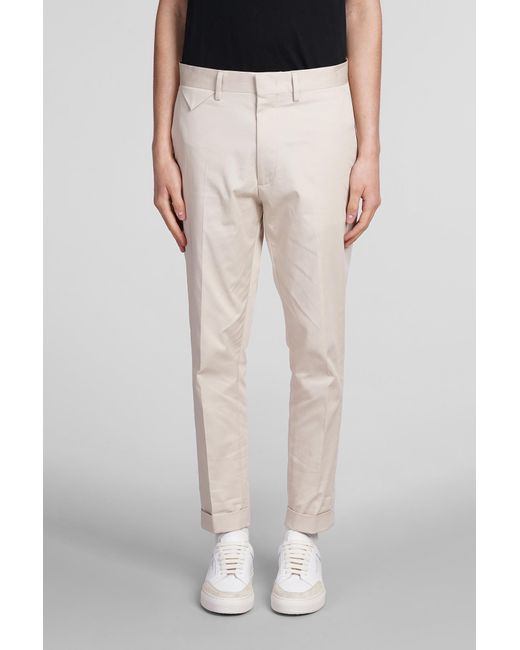 Low Brand Natural Cooper T1.7 Pants In Beige Cotton for men