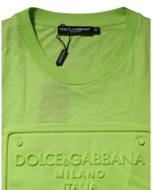 Dolce & Gabbana Green Logo Graphic Tshirt for men