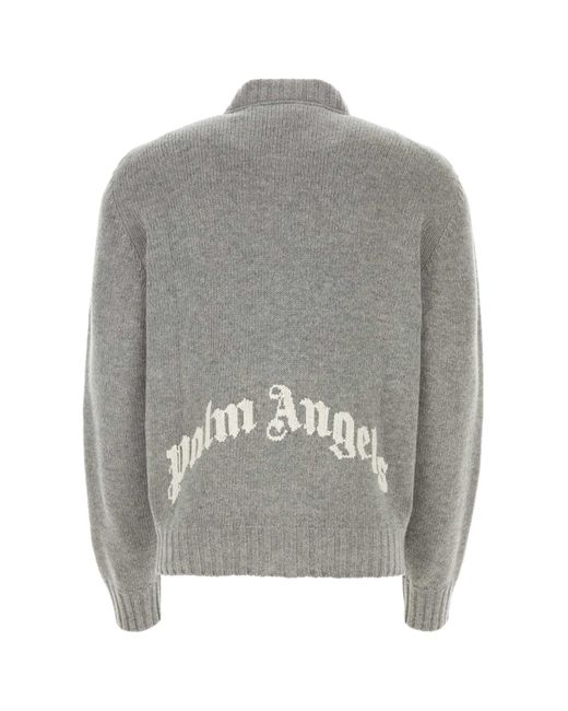 Palm Angels Gray Knitwear for men