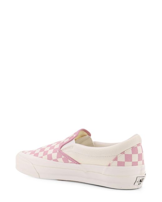 Vans Pink Lx Classic Slip-On 98 Low-Top Canvas Sneakers for men