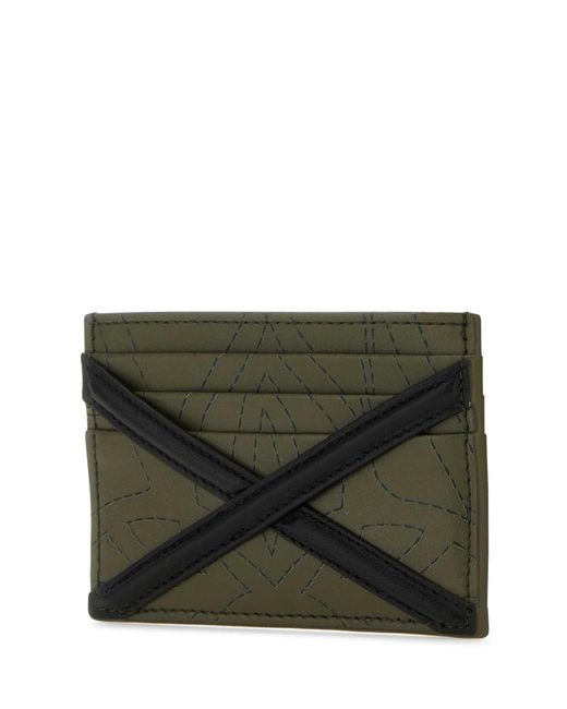 Alexander McQueen Black Army Leather Card Holder for men