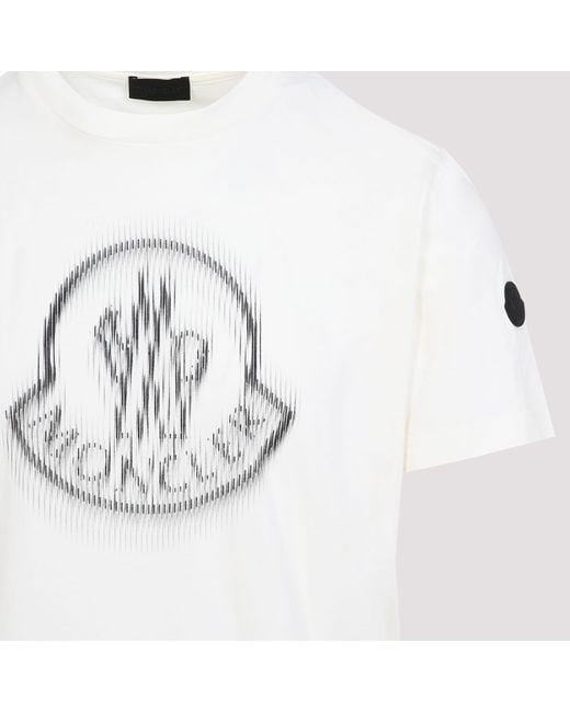 Moncler White Short Sleeves T-Shirt for men