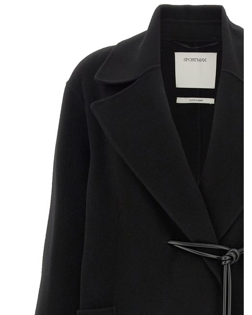 Sportmax Black Abate Coat