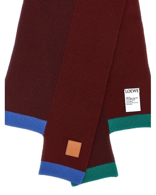 Loewe Red Wool Facemask Accessory