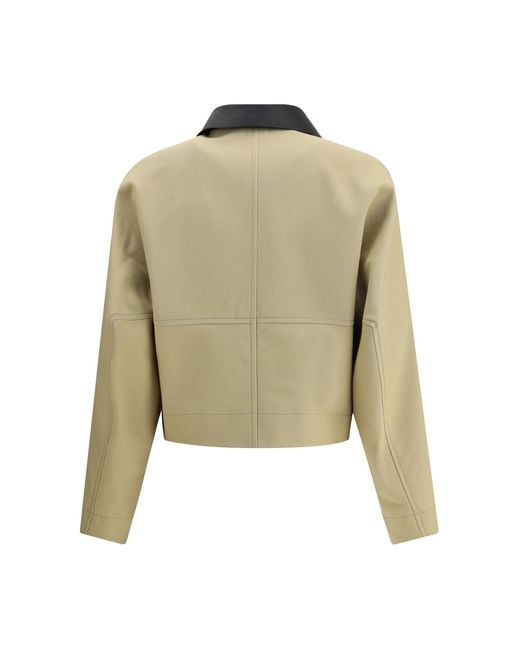 Givenchy Green Cropped Caban Coat Inner: Cotton Jacket