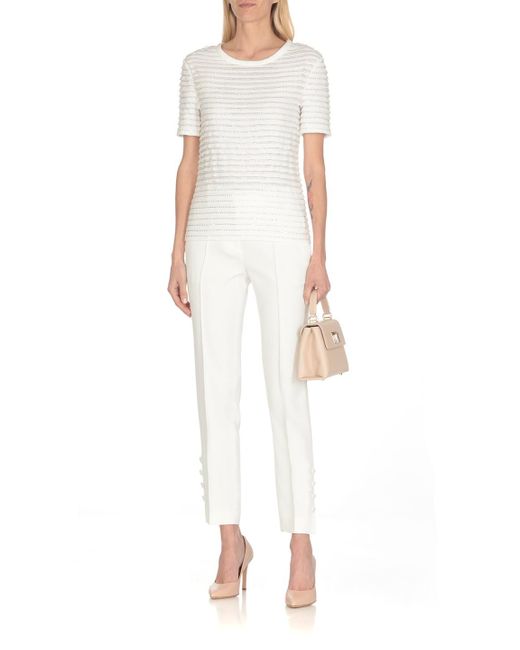 Ermanno Scervino White T-Shirt With Strass