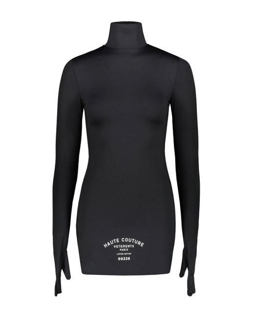 Vetements Black Maison De Couture Styling Dress With Gloves