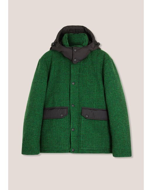 Doppiaa Green Aangoon Checked Down Jacket Coats