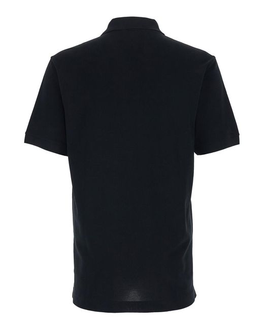 Boss Black Cotton Polo With Tone-On-Tone Logo For Tshirts And Shirts for men