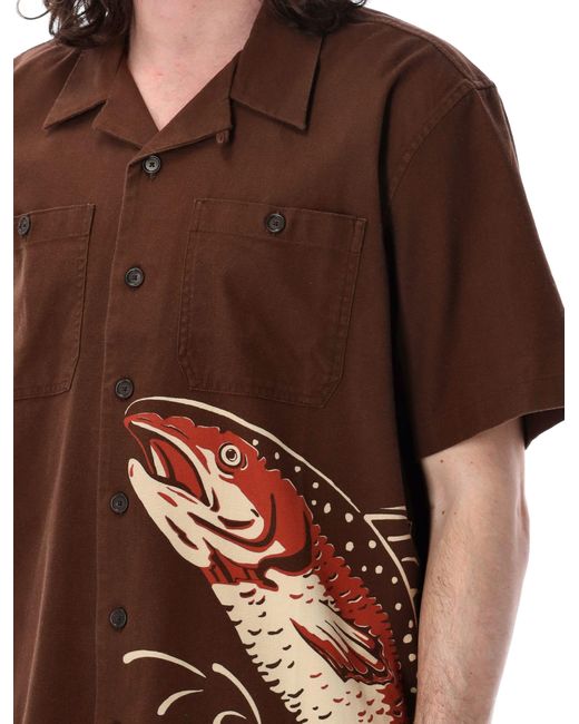 Filson Black Rustic Short Sleeve Camp Shirt for men