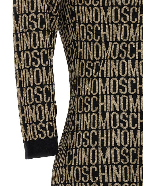 Moschino Gray Logo Dress