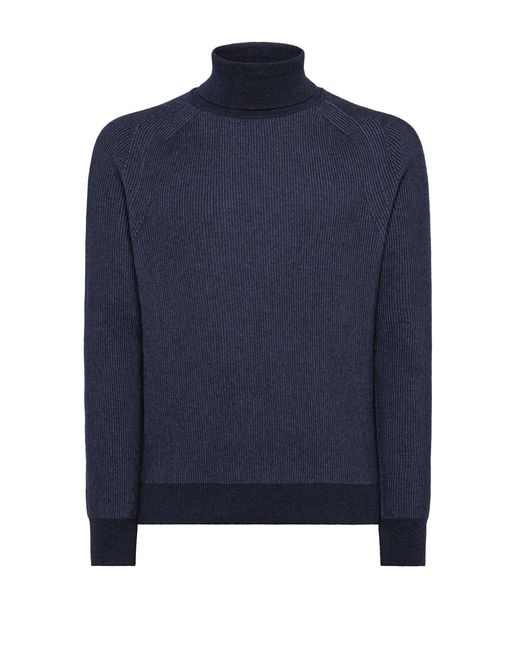 Seventy Blue English Rib Turtleneck for men