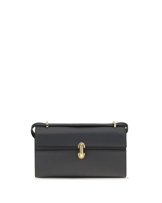 SAVETTE Gray Shoulder Bag Symmetry 26 Calf Leather