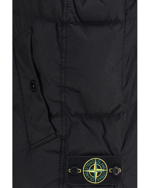 Stone Island Blue Padded Vest Crinkle Reps Ny Blazers for men