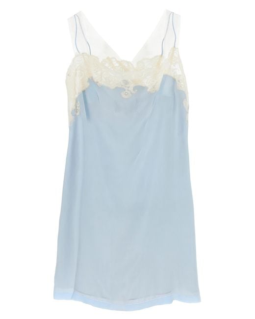 Maison Margiela Blue Copper Short Dress