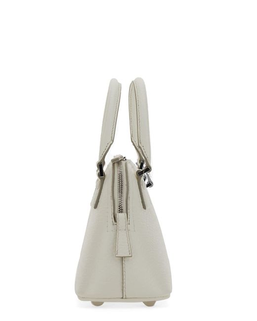 Maison Margiela White 5ac Micro Leather Bag With Chain Strap
