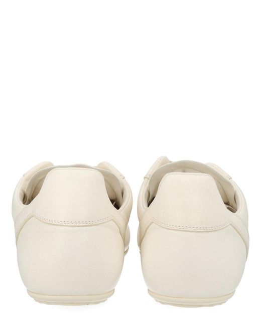 Rick Owens Natural Minimal Sneaker Lamb Leather Trainers for men