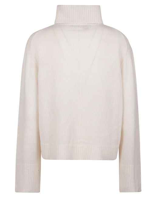 360cashmere White Eliora Cowl Neck Sweater