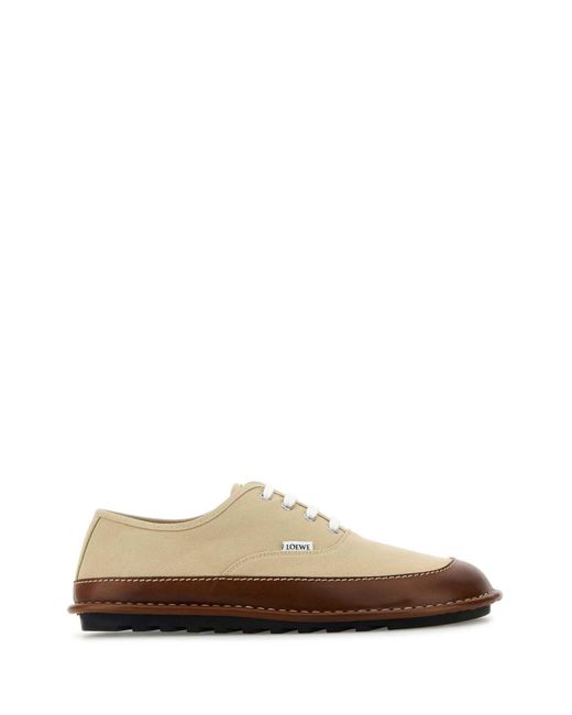 Loewe Brown Canvas Bay Sneakers