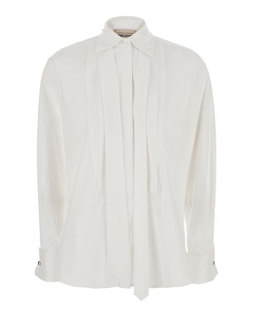 Semicouture White Shirt Gracie Cotton Blouses