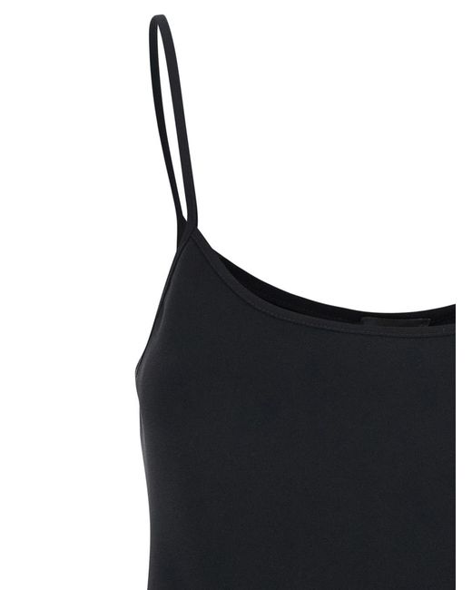 Le Plain Black Top With Spaghetti Straps