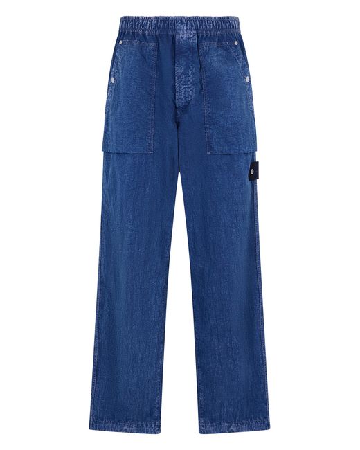 Stone Island Blue Technical-Fabric Trousers, Polyamide for men