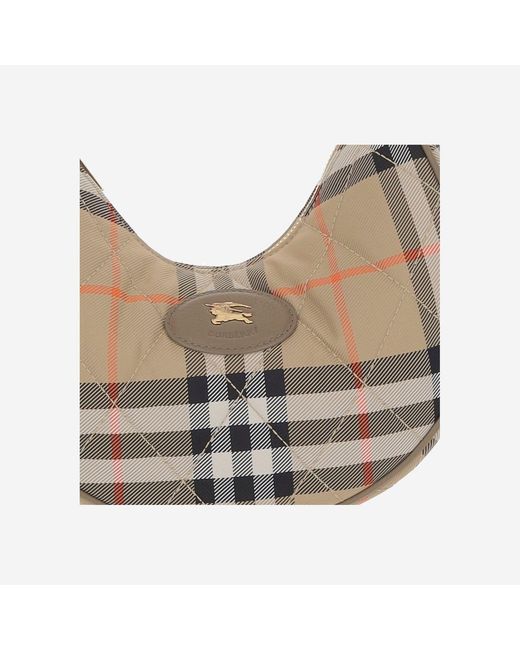 Burberry White Shoulder Bag Horseshoe Nylon