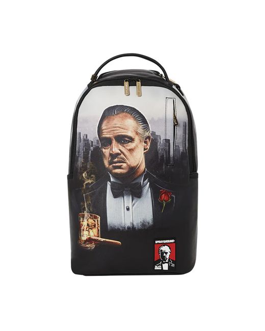 Sprayground Black The Godfather Backpack for men