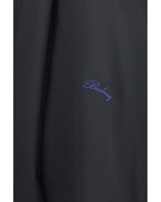 Burberry Blue Silk Blouse With Scarf Tie, Jacket