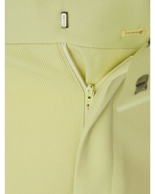 Gucci Yellow Lime Polyester Pants for men
