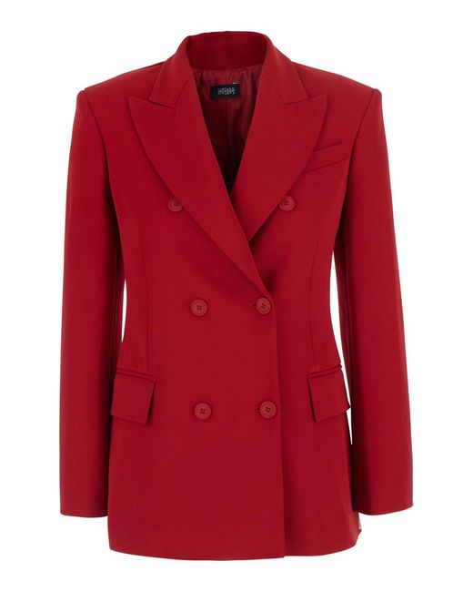 Le Plain Red Blazer Tech Fabric Blazers