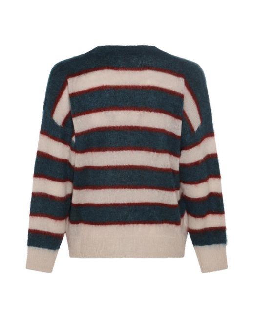 Isabel Marant Blue Green And White Knitwear for men