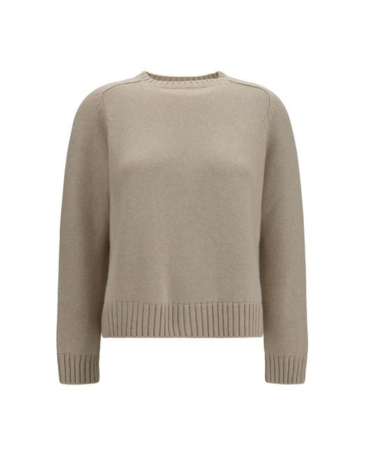 Loro Piana Gray Cashmere Crewneck Sweater Parksville (Capra Hircus)