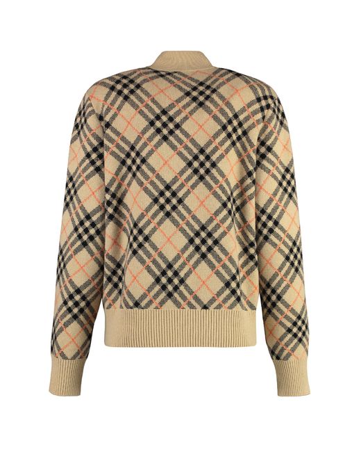 Burberry Multicolor Zip Cardigan Cashmere Cardigans