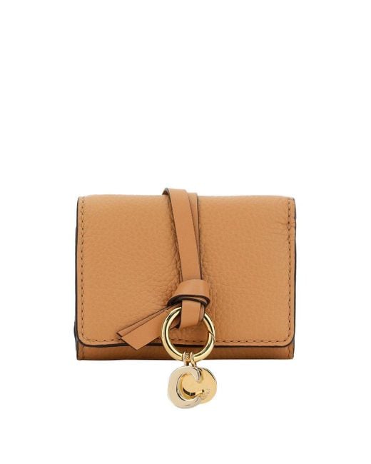 Chloé Natural Alphabet Tri-Fold Compact Wallet