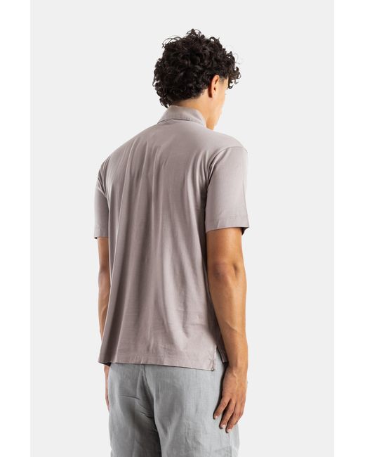 Handvaerk Multicolor Pima Cotton Short Sleeve Polo Shirt Stoneware T-Shirts And Polos for men
