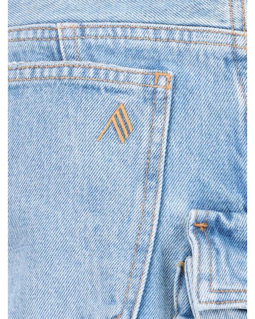 The Attico Blue Cargo Denim Jeans - Runway