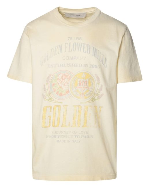 Golden Goose Deluxe Brand Natural Ivory Cotton T-Shirt for men