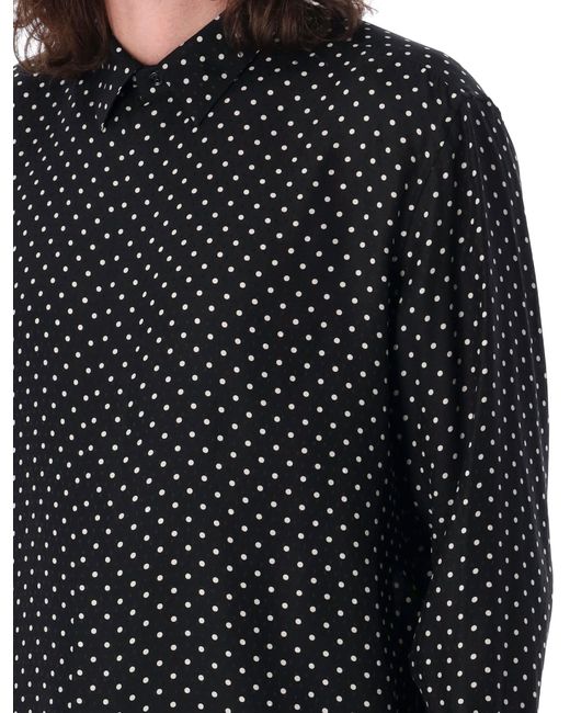 Saint Laurent Black Dotted Shirt for men