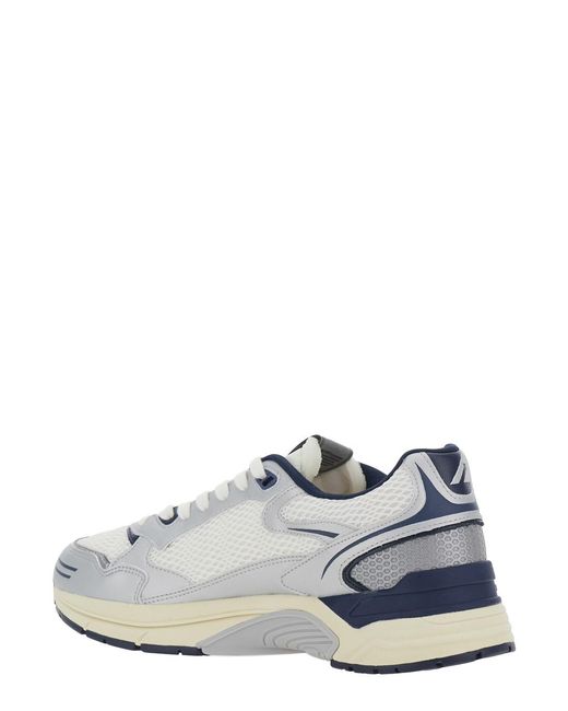 Autry White Low-Top Sneakers Hyperway Polyurethane Trainers for men