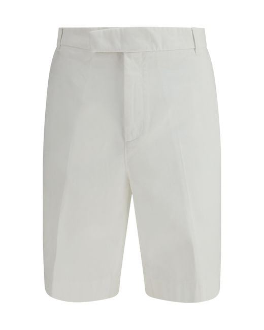 Thom Browne Gray Typewriter Cloth Utility Chino Shorts Polyester; Cotton Bermuda for men