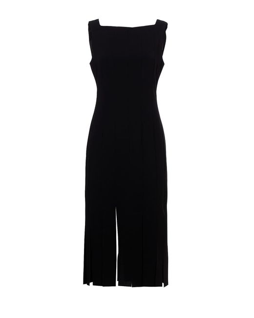 Max Mara Studio Synthetic Cady Fringe Dress in Black - Save 16% | Lyst UK