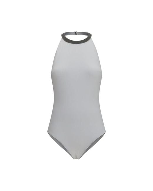 Brunello Cucinelli Gray White Polyamide One
