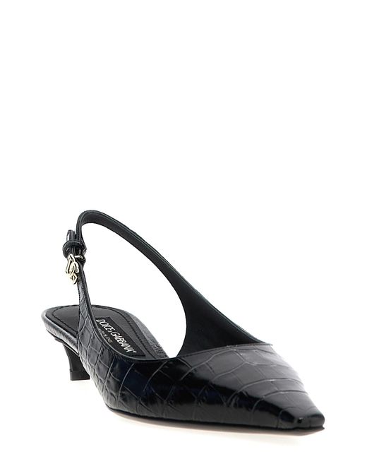 Dolce & Gabbana Black Dolce & Gabbana 'Mun' Slingback