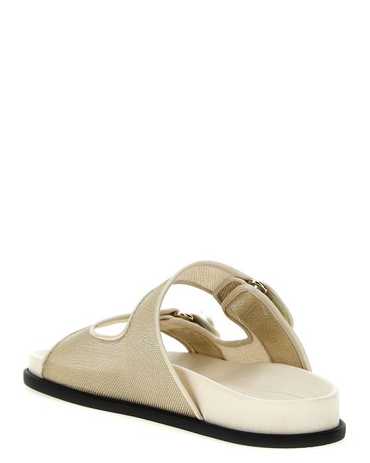 Jimmy Choo White 'Fayence' Sandals