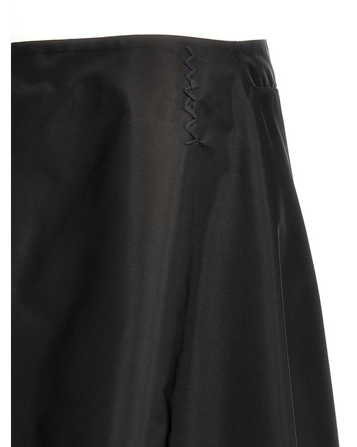 Marni Black A-Line Midi Skirt
