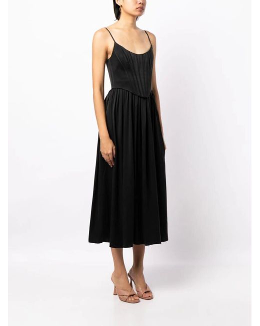 Zimmermann Black Corset-style Silk Dress