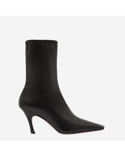 AMINA MUADDI Black Stretch Bootie Ankle Boots