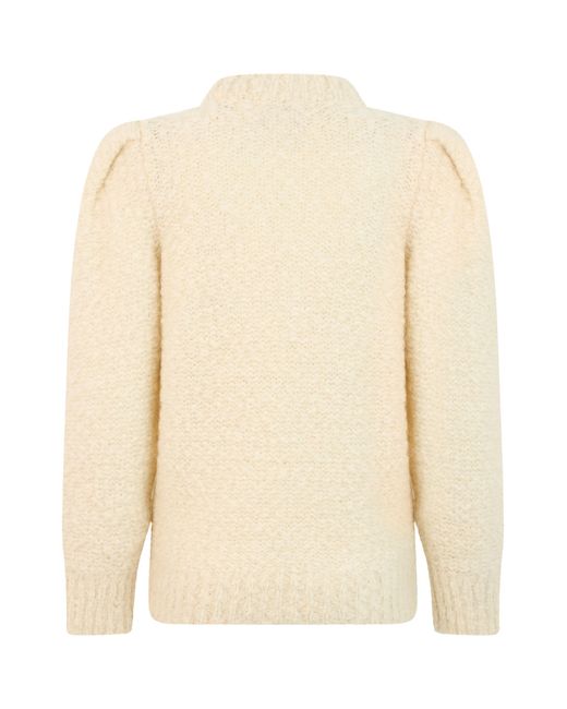 Isabel Marant Natural Sweater With Balloon Sleeves Virgin Wool
